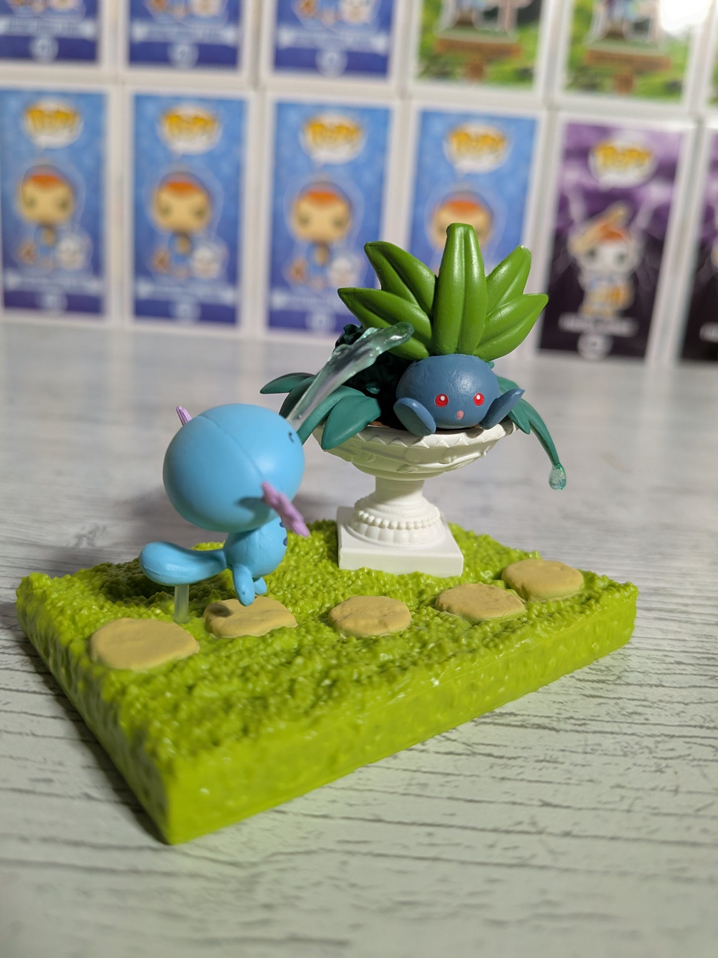 Re-Ment Pokémon - Axoloto / Wooper & Mystherbe / Oddish - Pokémon Garden