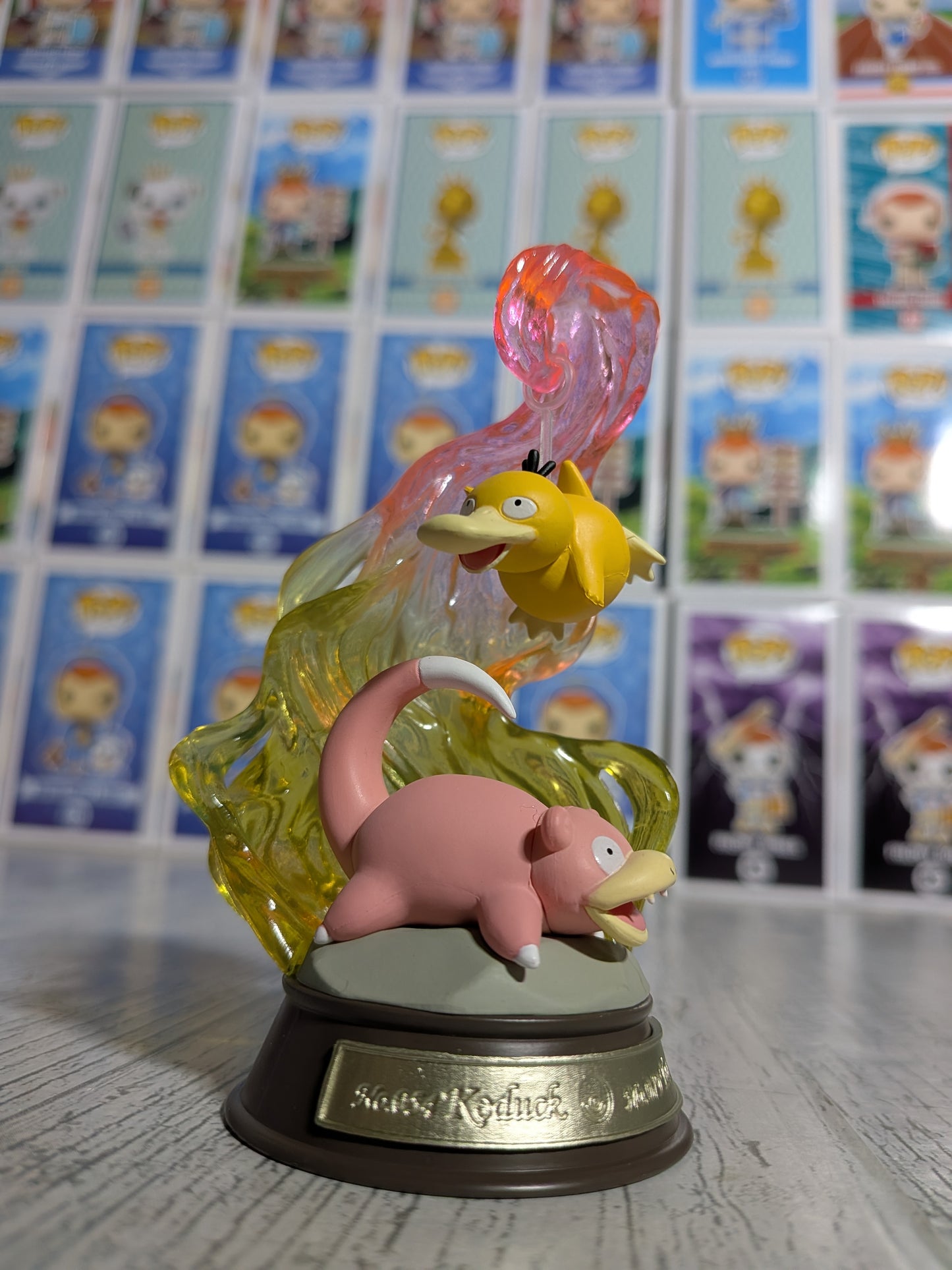 Re-Ment Pokémon Swing Vignette Collection Vol.3 - Psykokwak & Ramoloss | Psyduck & Slowpoke (~10cm)
