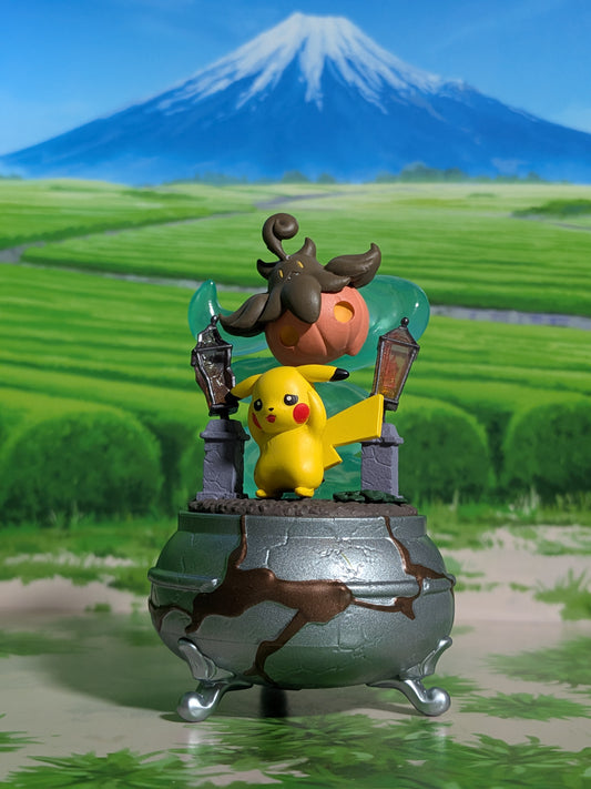Re-Ment Pokémon Little Night Collection Vol.2 - Pikachu & Pitrouille | Pumpkaboo | Bokeibou (~10cm)