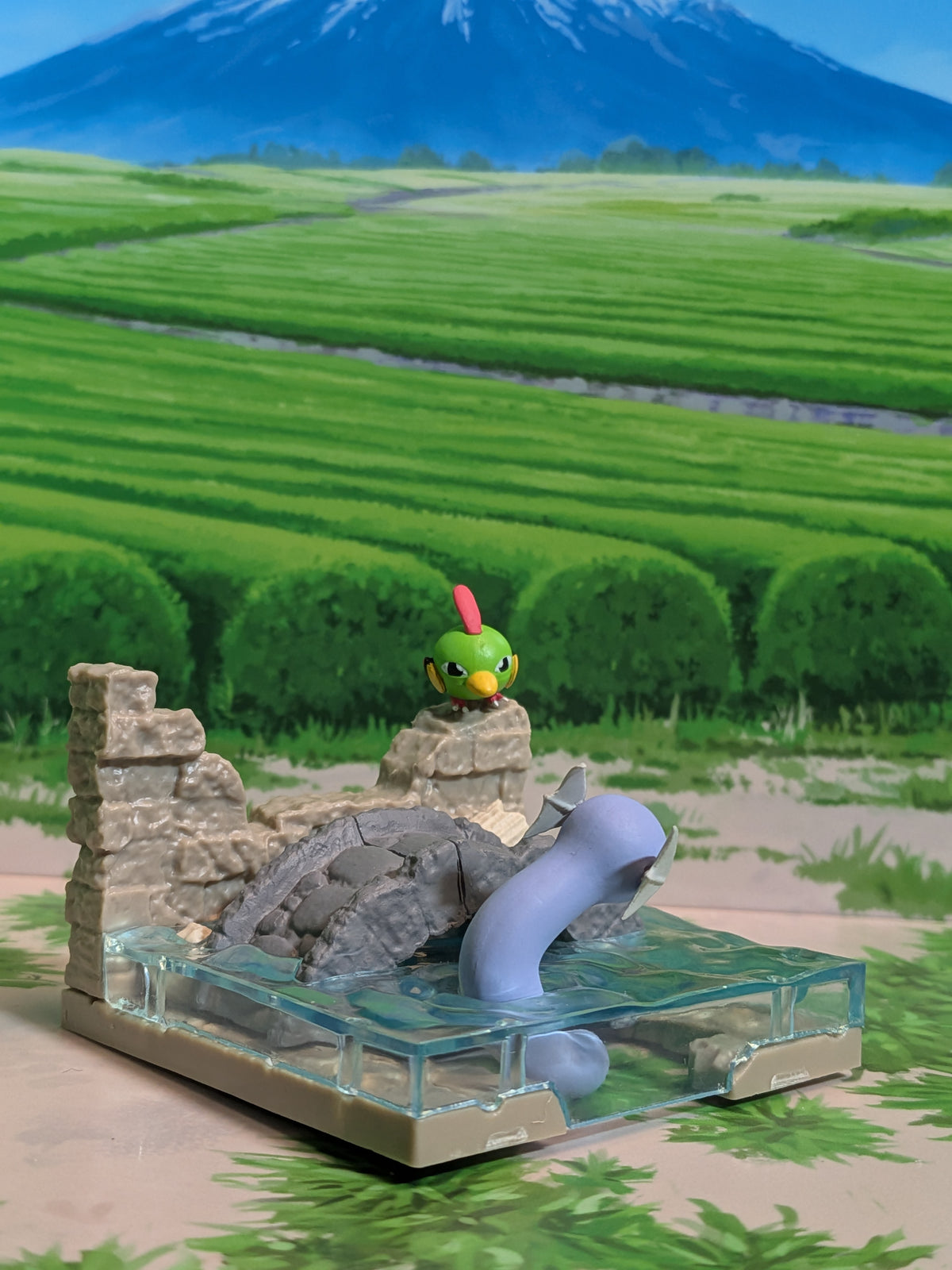 Re-Ment Pokémon: Diorama Collection - Ancient Castle Ruins - Minidraco & Natu | Dratini & Natu | Miniryu & Neiti (~10cm)