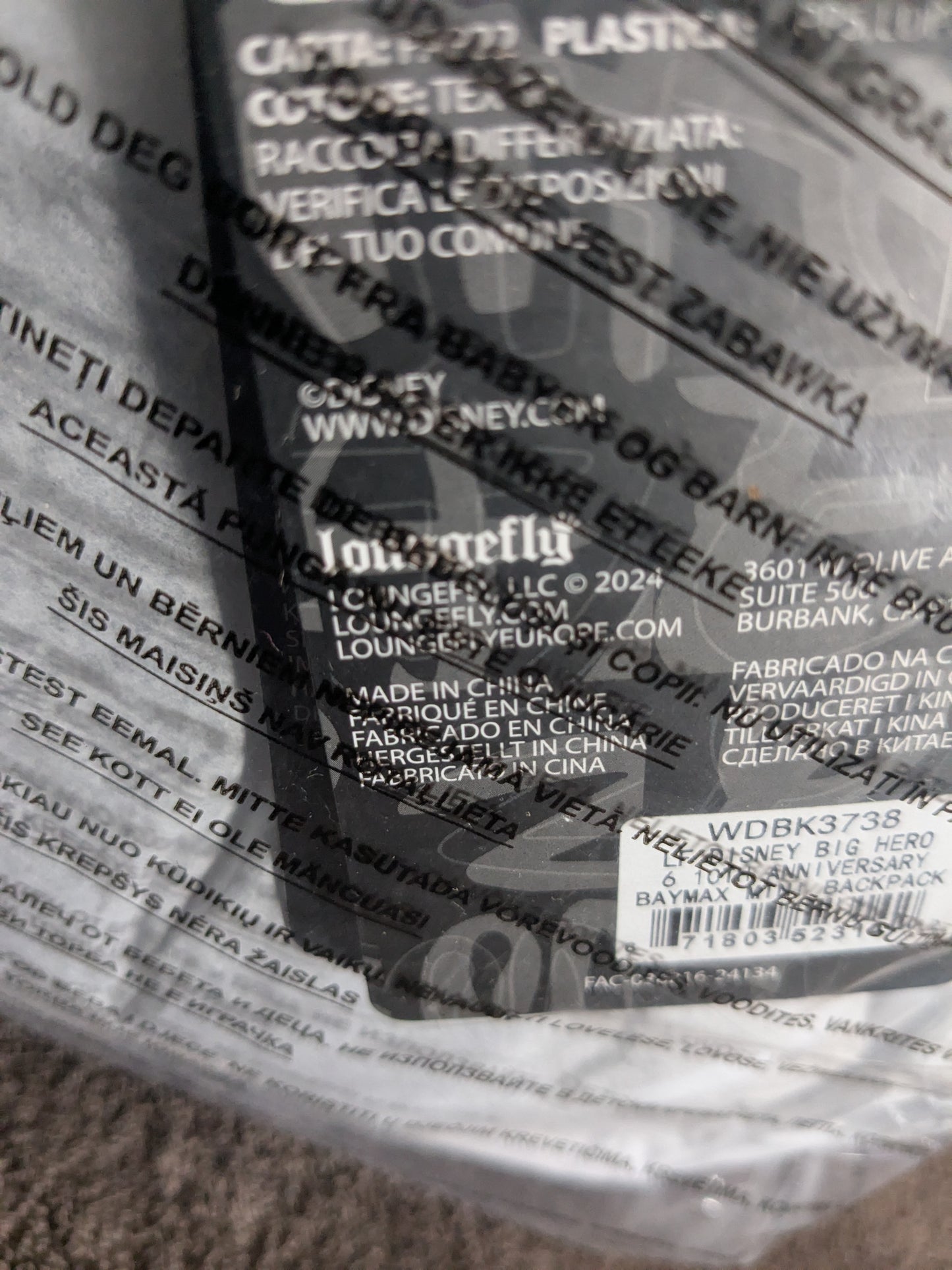 Loungefly : Baymax Glow Mini Backpack (D23/Glow)