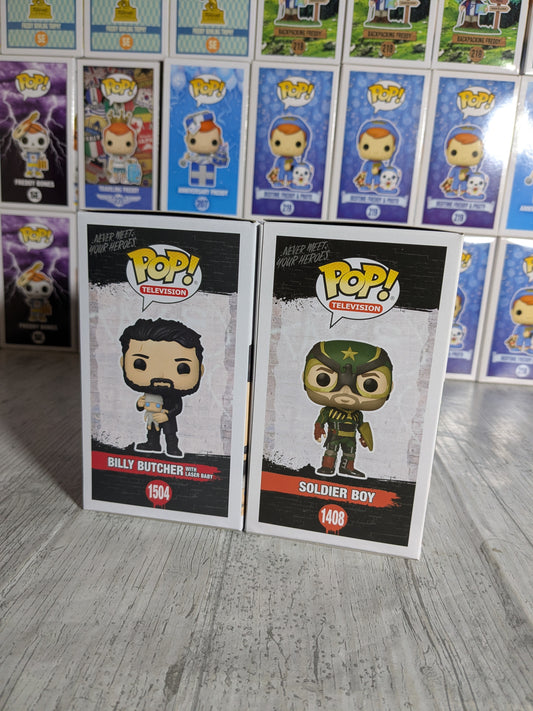 Funko pop The Boys - Billy Butcher & Soldier Boy (Glow/Bundle)