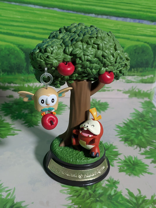 Re-Ment Pokémon Swing Vignette Collection Vol.3 - Brindibou & Chochodile | Rowlet & Fuecoco (~10cm)