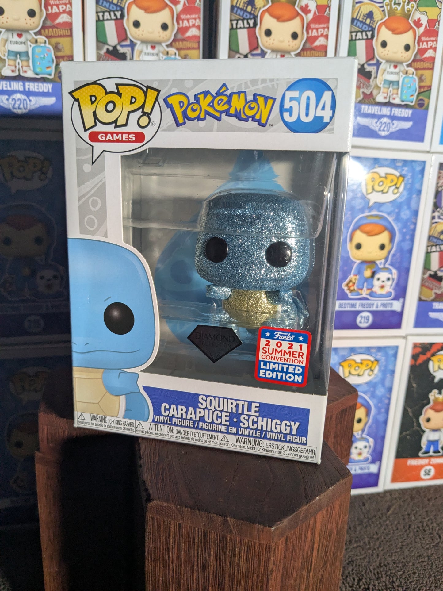 Funko pop 504 : Squirtle / Carapuce / Schiggy (Diamond/SC2021)(Damaged Box)