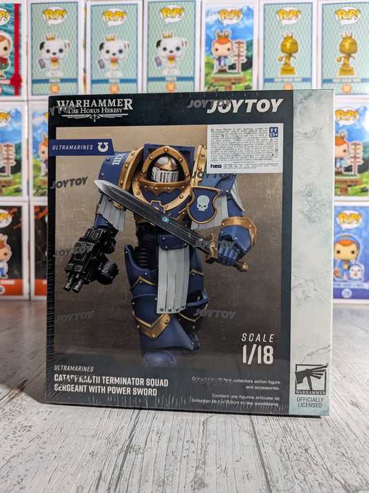 JoyToy Warhammer The Horus Heresy - Ultramarines Cataphractii Terminator Squad Sergeant with Power Sword (13,6cm)