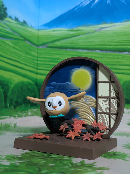 Re-Ment Pokémon - Brindibou / Rowlet - Japanese Style Window