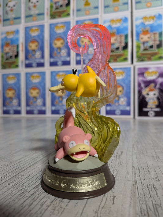 Re-Ment Pokémon Swing Vignette Collection Vol.3 - Psykokwak & Ramoloss | Psyduck & Slowpoke (~10cm)
