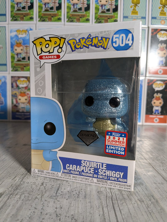 Funko pop 504 : Squirtle / Carapuce / Schiggy (Diamond/SC2021)(Damaged Box)