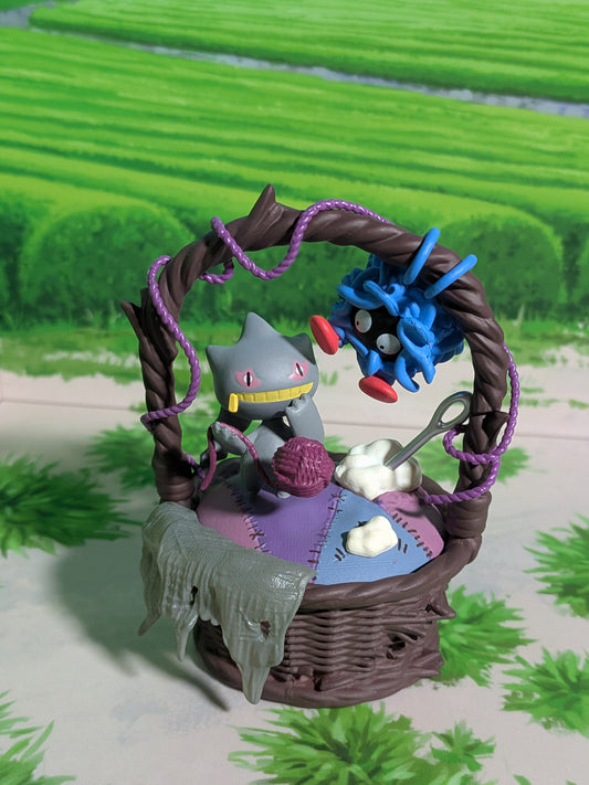 Re-Ment Pokémon Sweet Crafts Collection - Saquedeneu & Branette / Tangela & Banette (~10 cm)