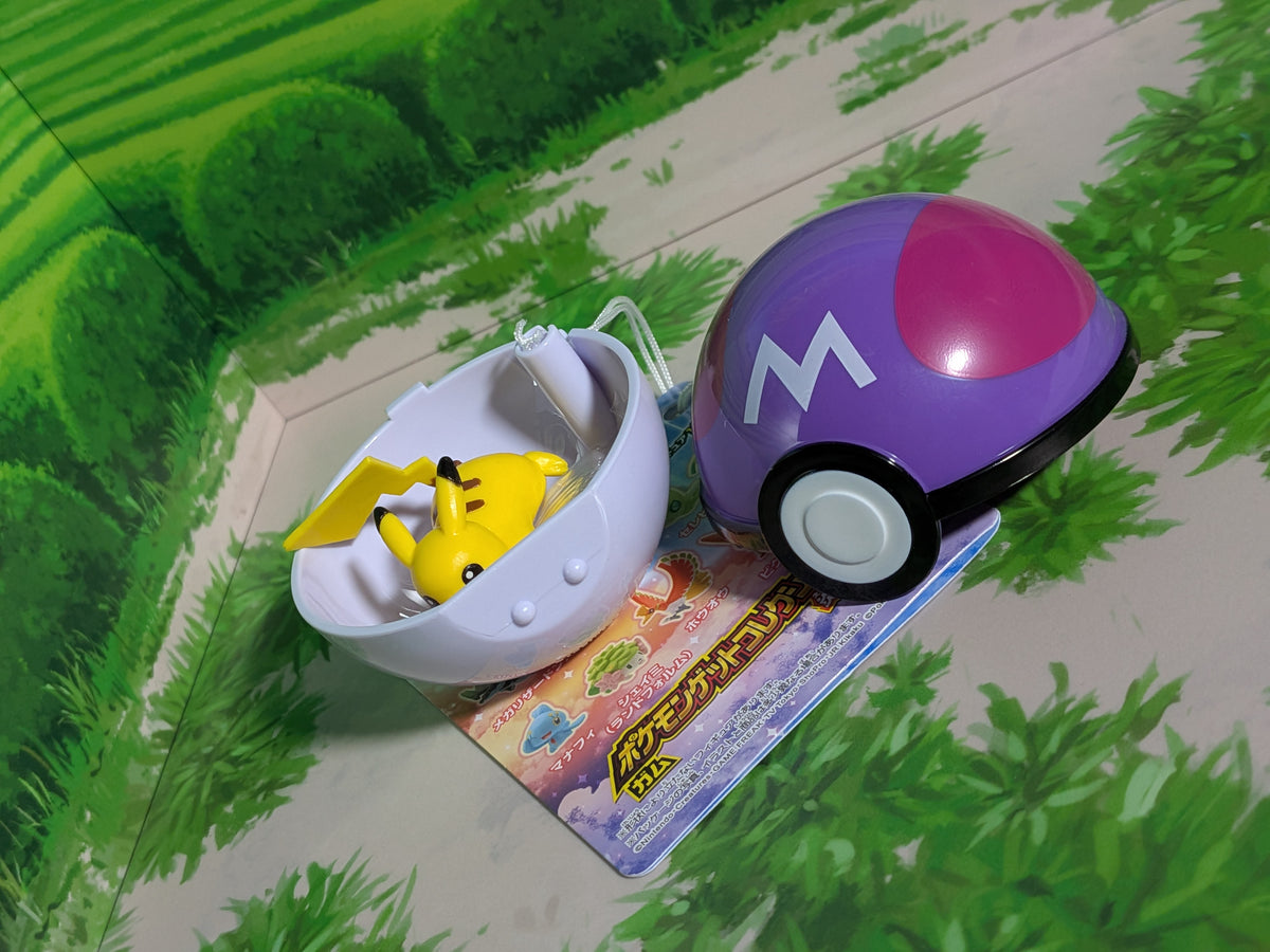 Shokugan: Pokémon Get & Gum - Blazing Sky Illusion - Pikachu & Master Ball (Environ 3 cm)