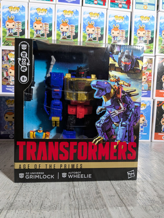 Hasbro Transformers Age of the Primes Leader Class - Grimlock & Wheelie (19cm)