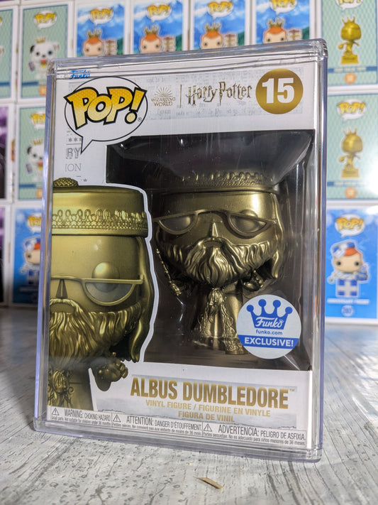Loungefly : Harry Potter Hogwarts Castle Mini Backpack with Funko pop 15 : Albus Dumbledore (Golden) 🪄