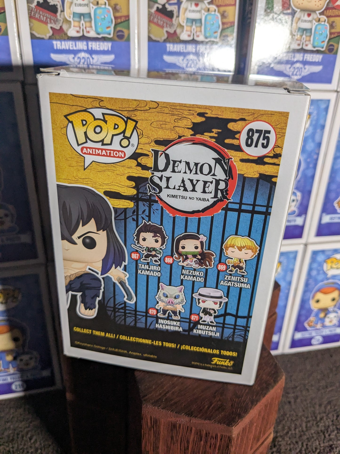Funko pop 875: Inosuke Hashibira (Inseguimento floccato/Scatola danneggiata)