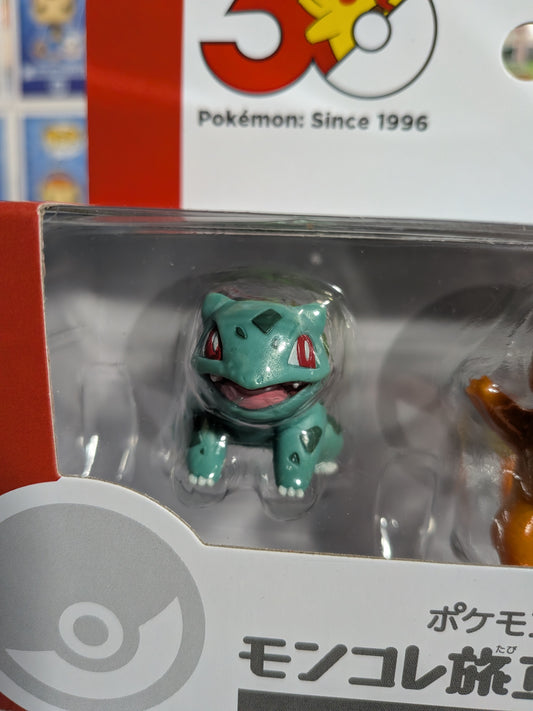 Pack MonColle Takara Tomy - Starters Kanto | Exclusivité Pokémon Center - Journey Trio Set