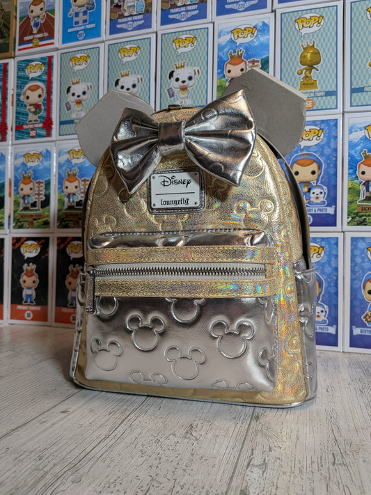Loungefly Disney - Minnie Mouse Mettalic Quilted Mini Backpack 🎀