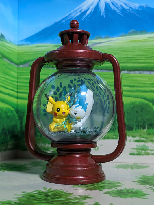 Re-Ment Pokémon Lantern Diorama - Pikachu & Pachirisu (~10 cm)