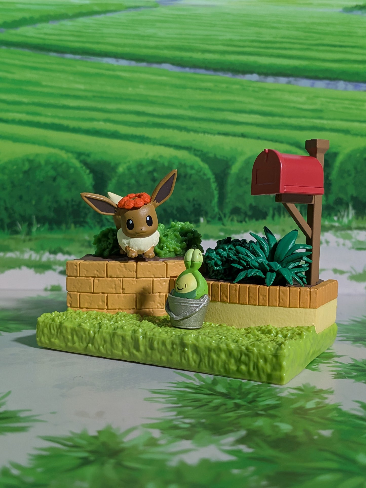 Re-Ment Pokémon - Évoli / Eevee & Rozbouton / Budew - Pokémon Garden