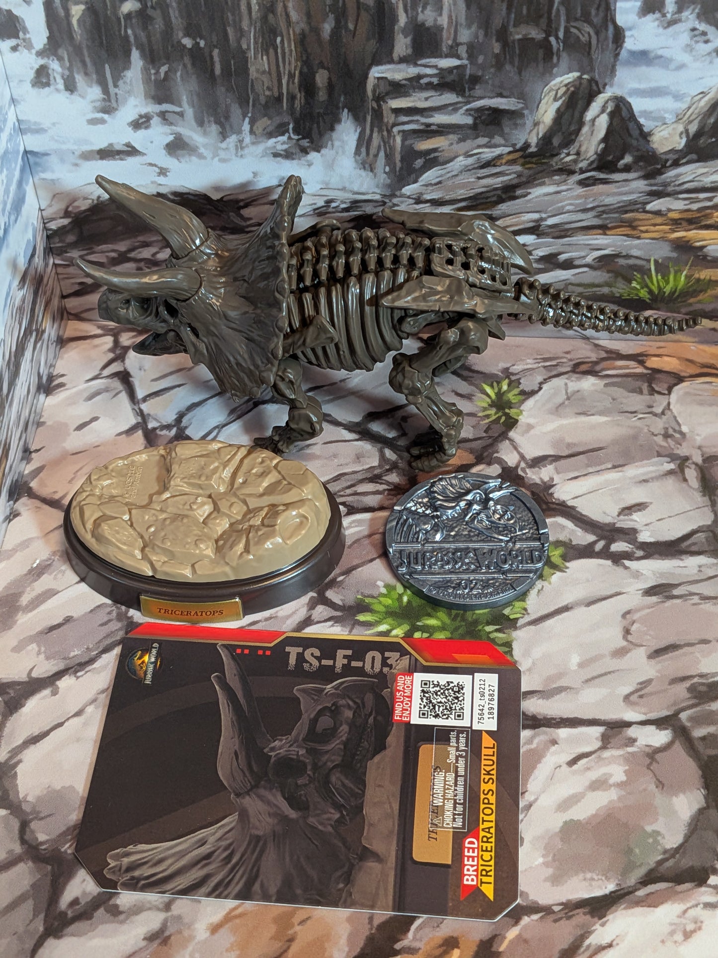 Blokees - Jurassic World Terraventure Ts02 - Triceratops (Fossil Version) (~12cm)