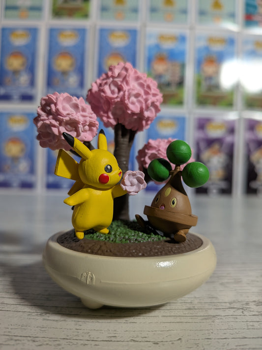 Re-Ment Pokémon - Pikachu & Manzaï / Bonsly - Pocket Bonsai 2