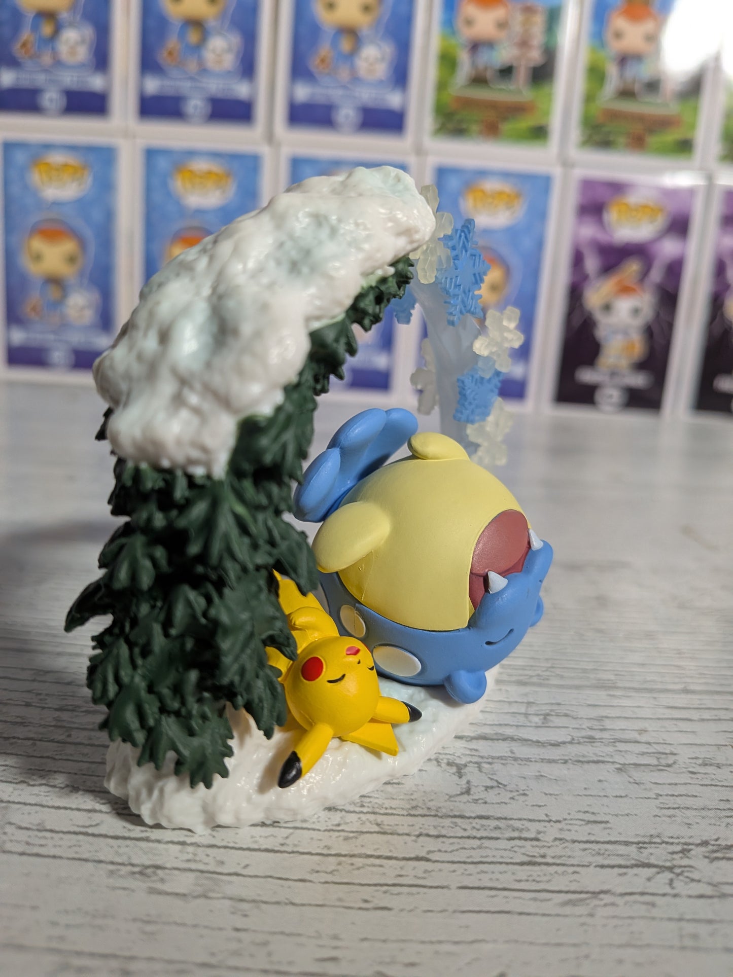 Re-Ment Pokémon - Pikachu & Obalie / Spheal - Circular Diorama (Lire description)