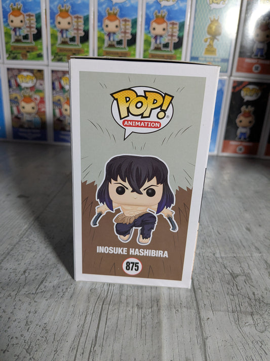 Funko pop 875 : Inosuke Hashibira (Flocked Chase/Damaged Box)