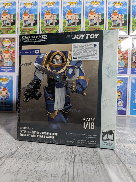JoyToy Warhammer The Horus Heresy - Ultramarines Cataphractii Terminator Squad Sergeant with Power Sword (14cm)