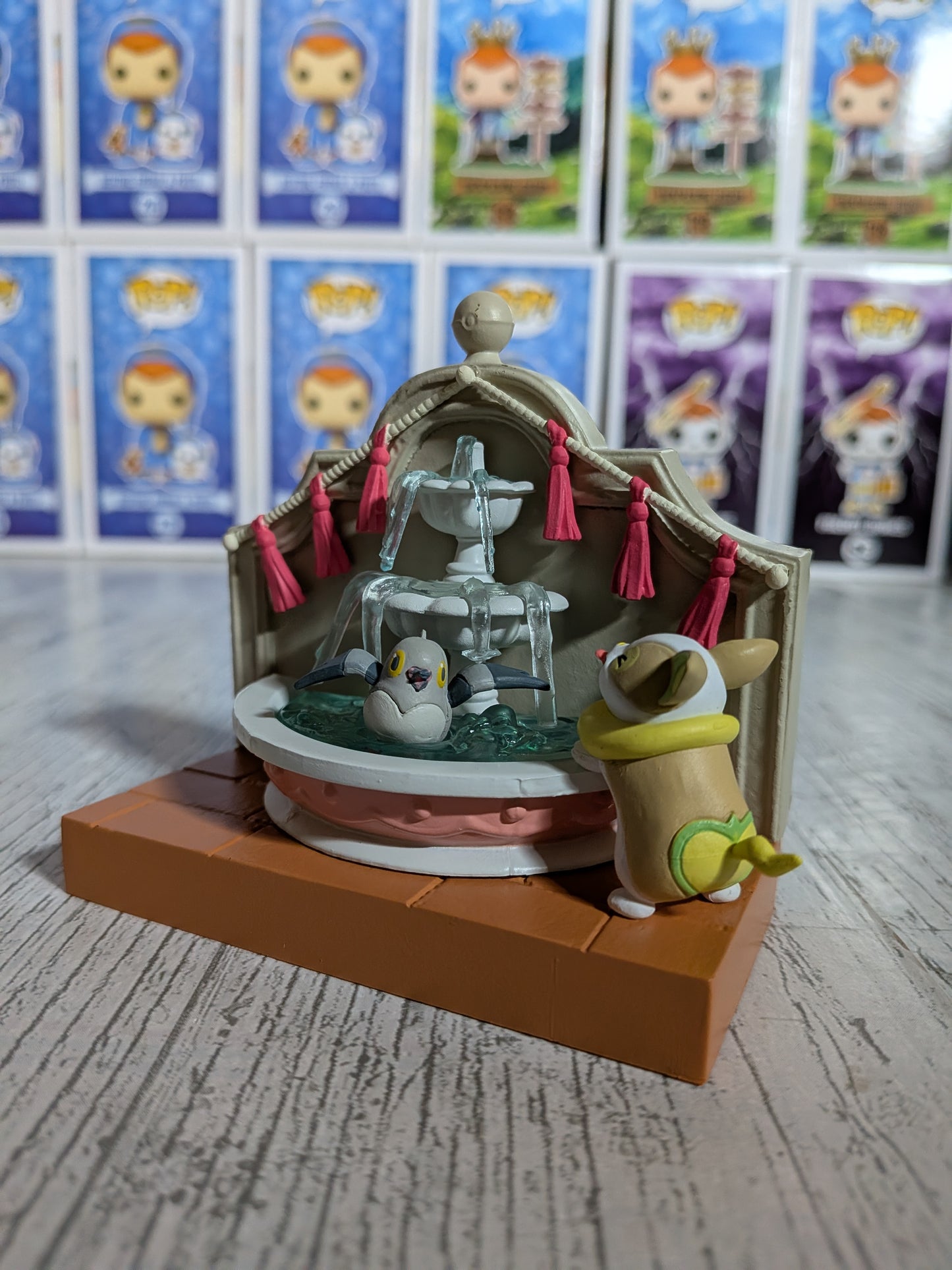 Re-Ment Pokémon Town 2 Festival Street Corner - Voltoutou & Poichigeon (~10cm)
