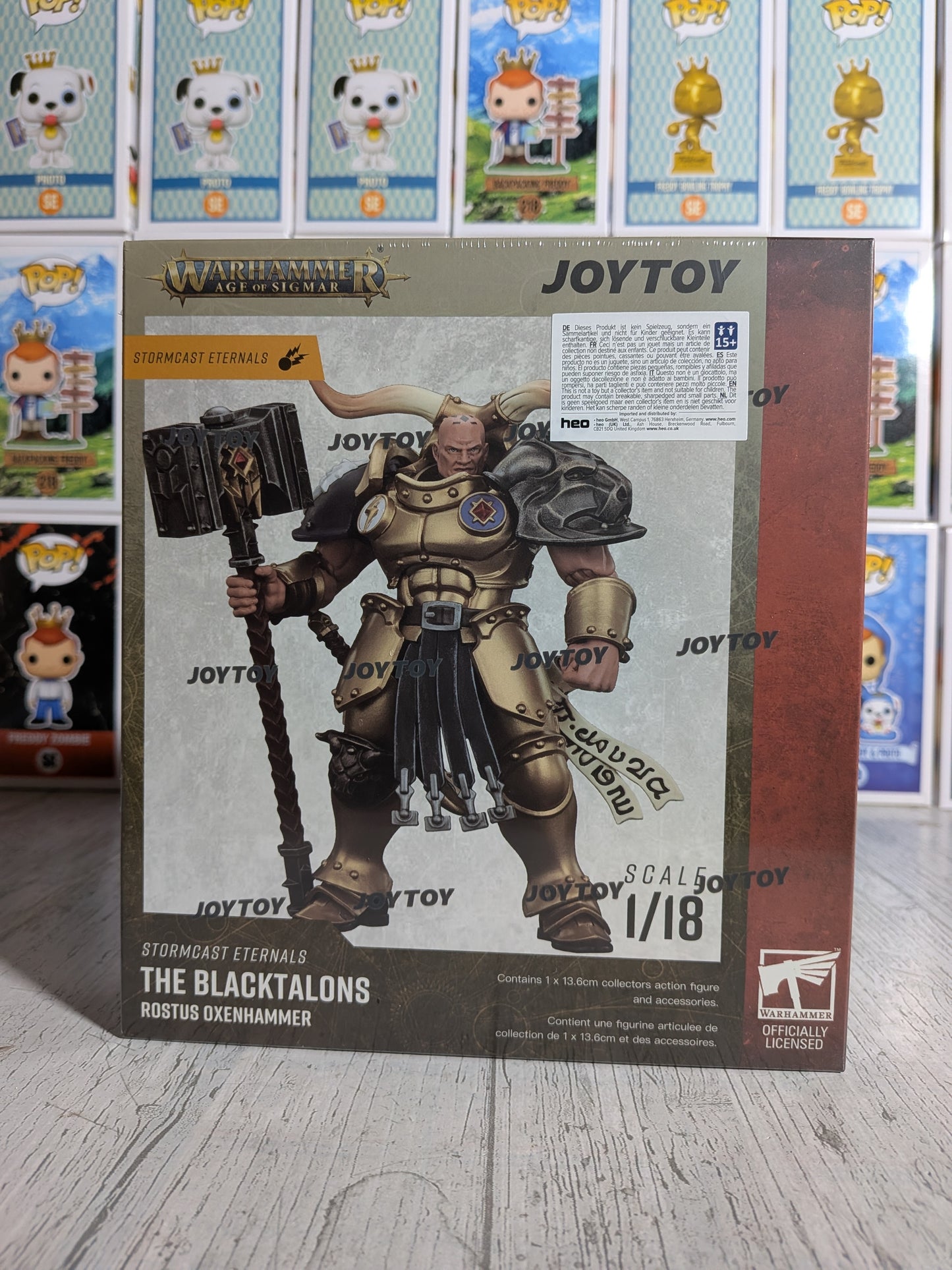 JoyToy Warhammer Age of Sigmar - Stormcast Eternals Die Schwarzklingen Rostus Oxenhammer (13,6cm)