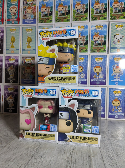 Funko pop Naruto Shippuden - Sasuke's Paw Encyclopedia Bundle