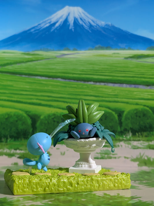 Re-Ment Pokémon - Axoloto / Wooper & Mystherbe / Oddish - Pokémon Garden
