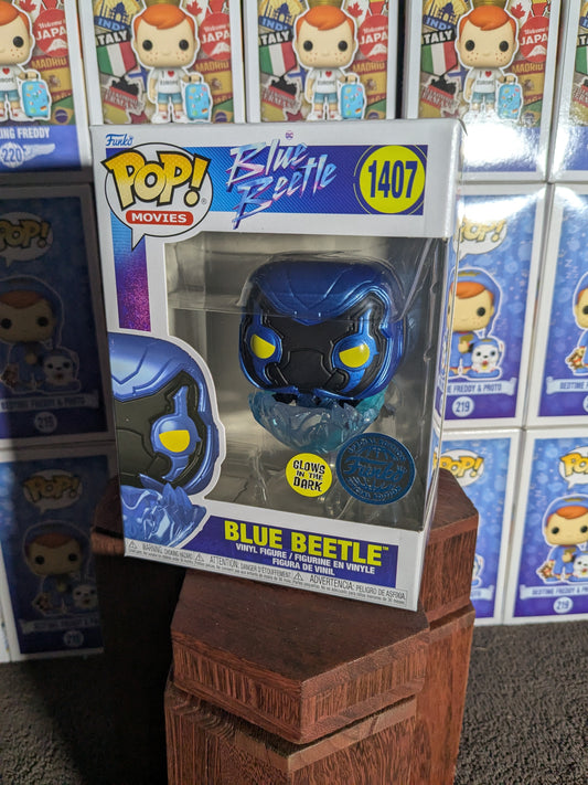 Funko pop 1407 : Blue Beetle (Glow)
