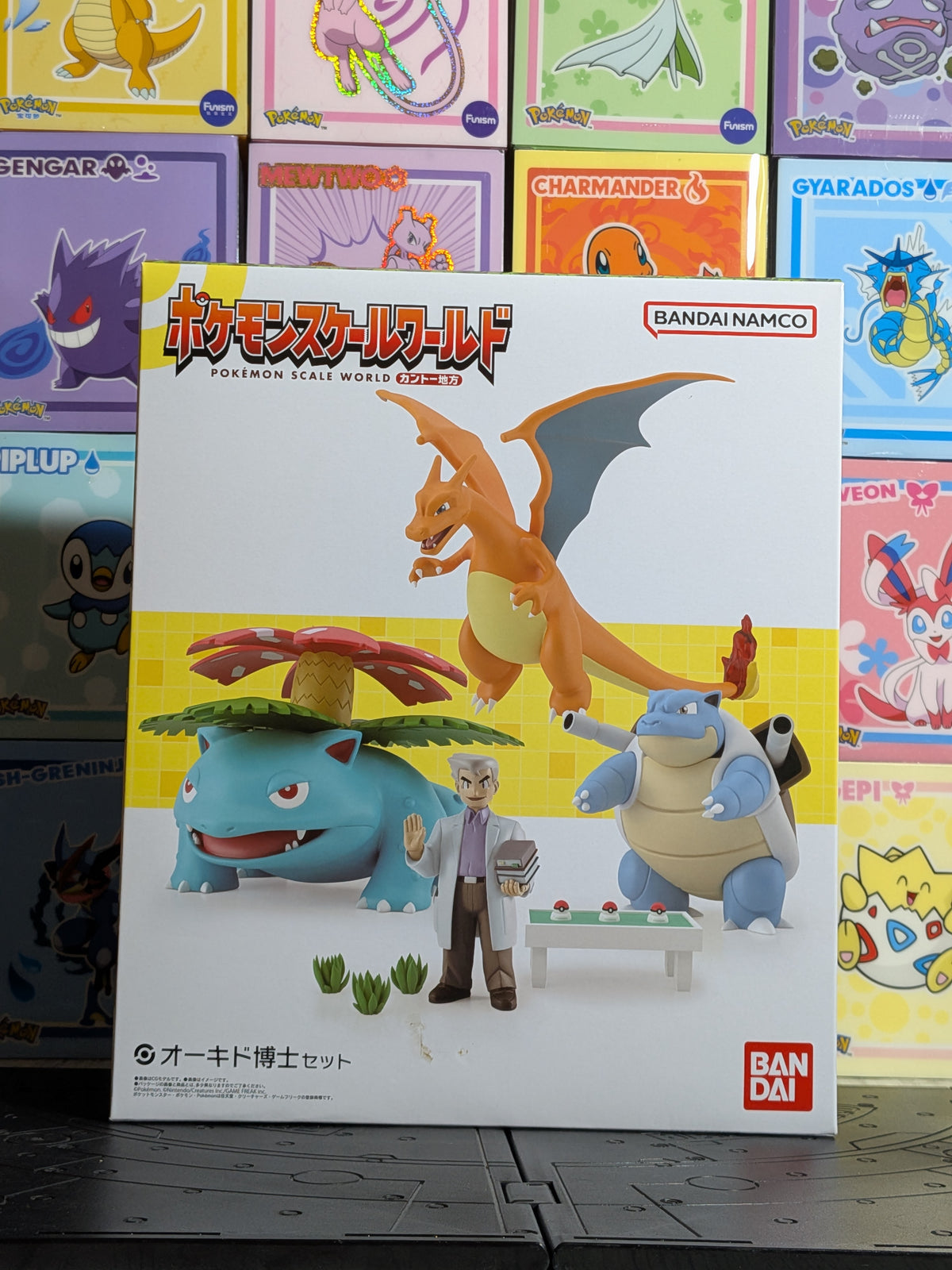 Pokémon Scale World Kanto - Ensemble Prof. Chen & Starters | Professor Oak Set (Neuf)