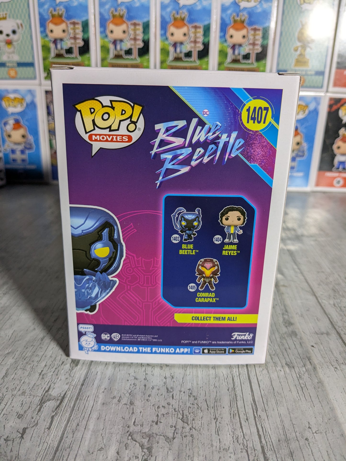 Funko pop 1407 : Blue Beetle (Glow)