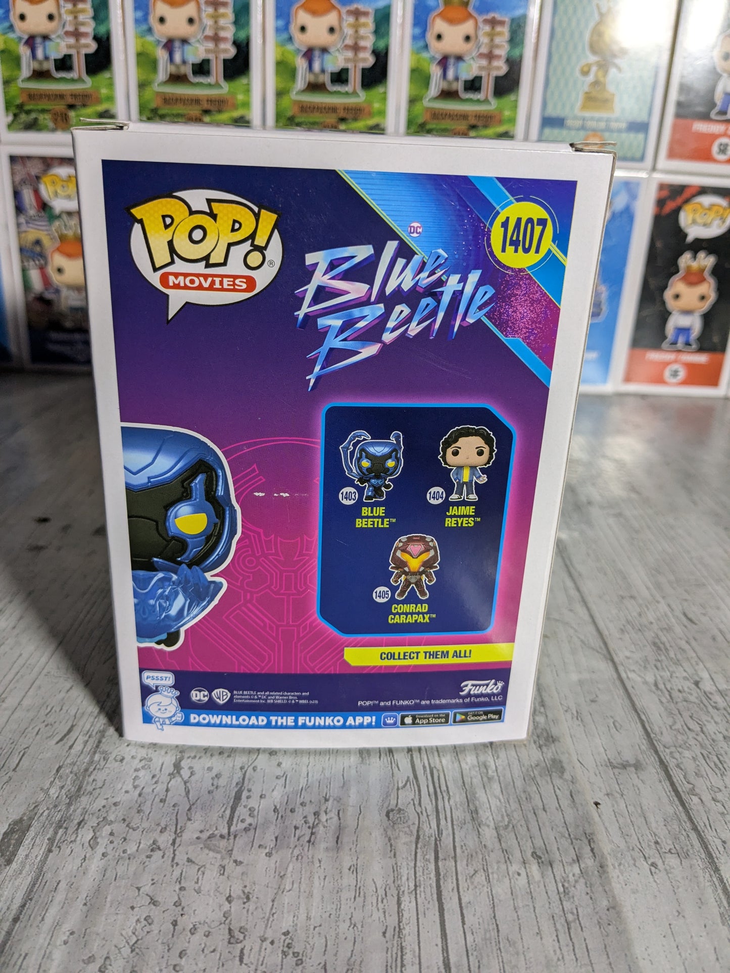 Funko pop 1407 : Blue Beetle (Glow)