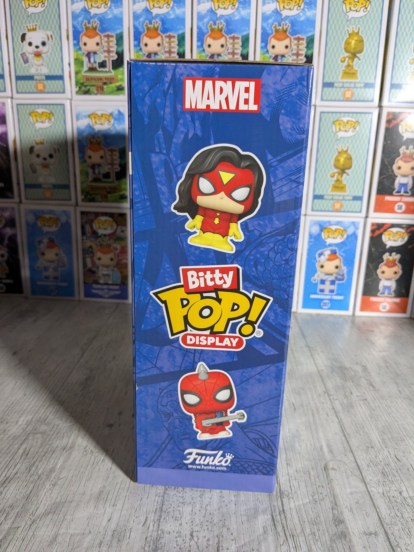 Funko Bitty Pop display - Spider-Man