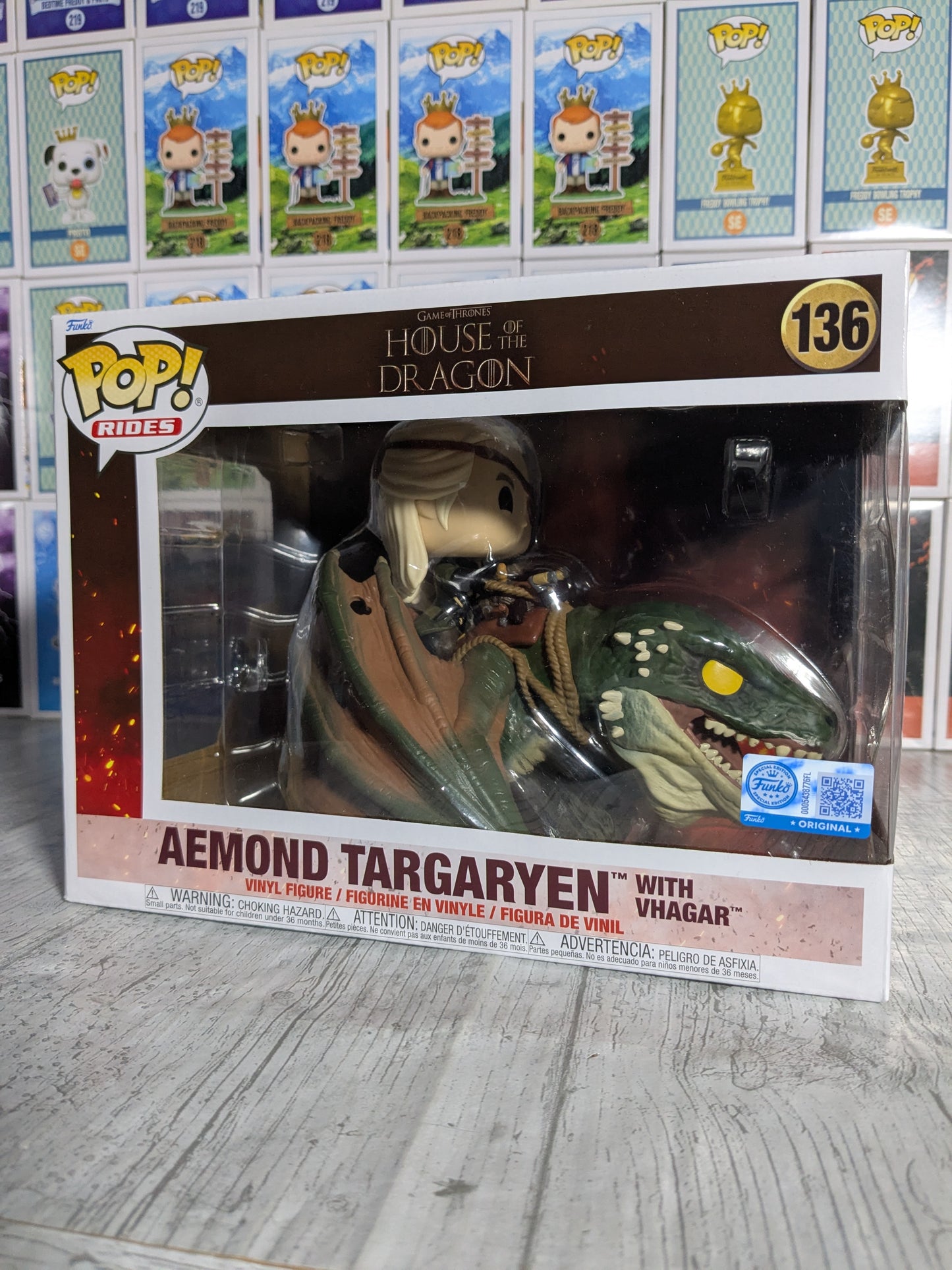 Funko pop House of the Dragon #136 - Aemond Targaryen with Vhagar