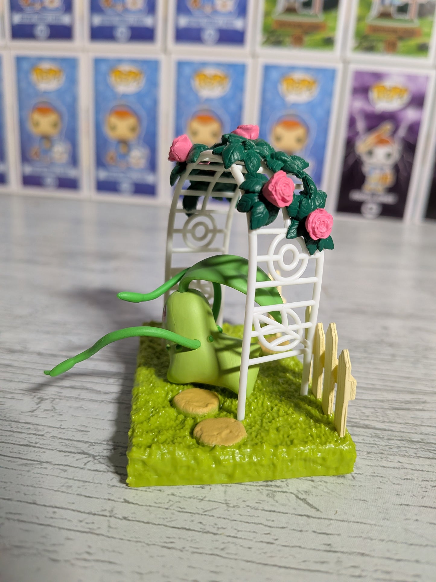 Re-Ment Pokémon - Germignon / Chikorita - Pokémon Garden (Lire description)