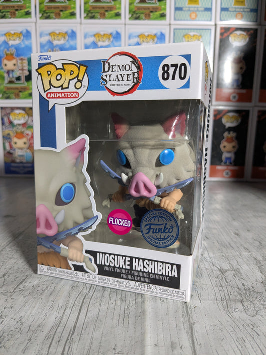 Funko pop 870 : Inosuke Hashibira (Flocked)