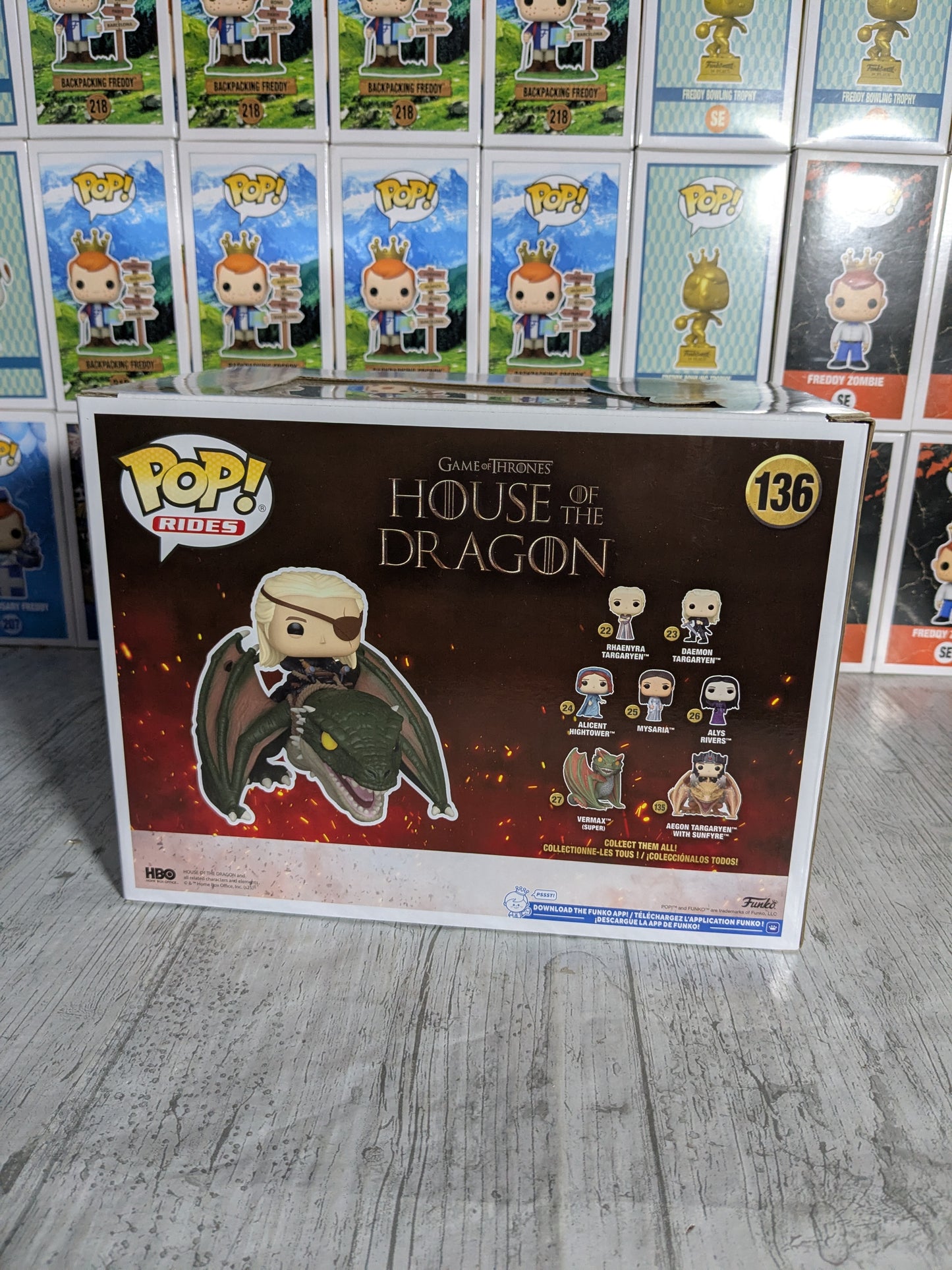Funko pop House of the Dragon #136 - Aemond Targaryen with Vhagar