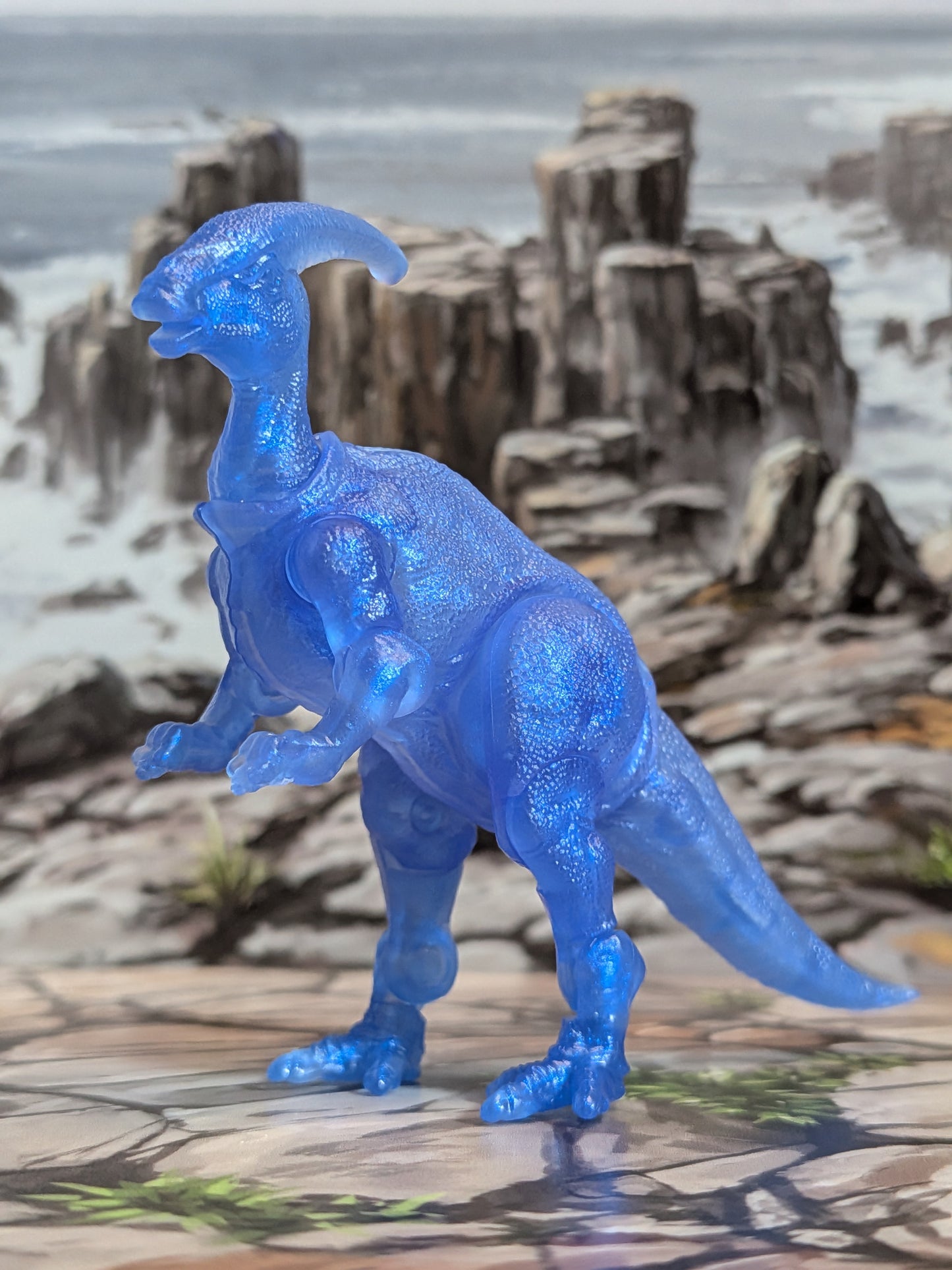Blokees - Jurassic World Terraventure Ts02 - Parasaurolophus (Translucent Blue) (~9cm)