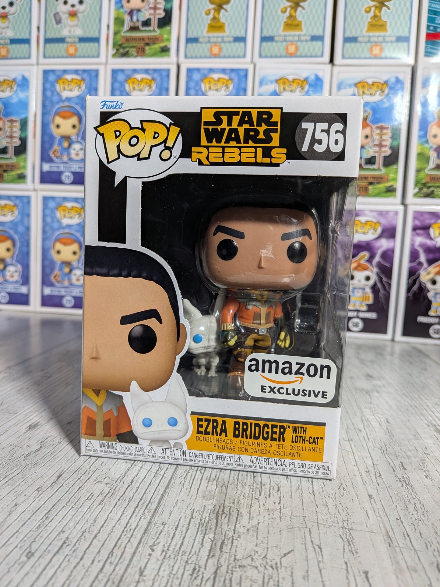 Funko Pop Star Wars Rebels #756 - Ezra Bridger mit Loth-Katze (AE)