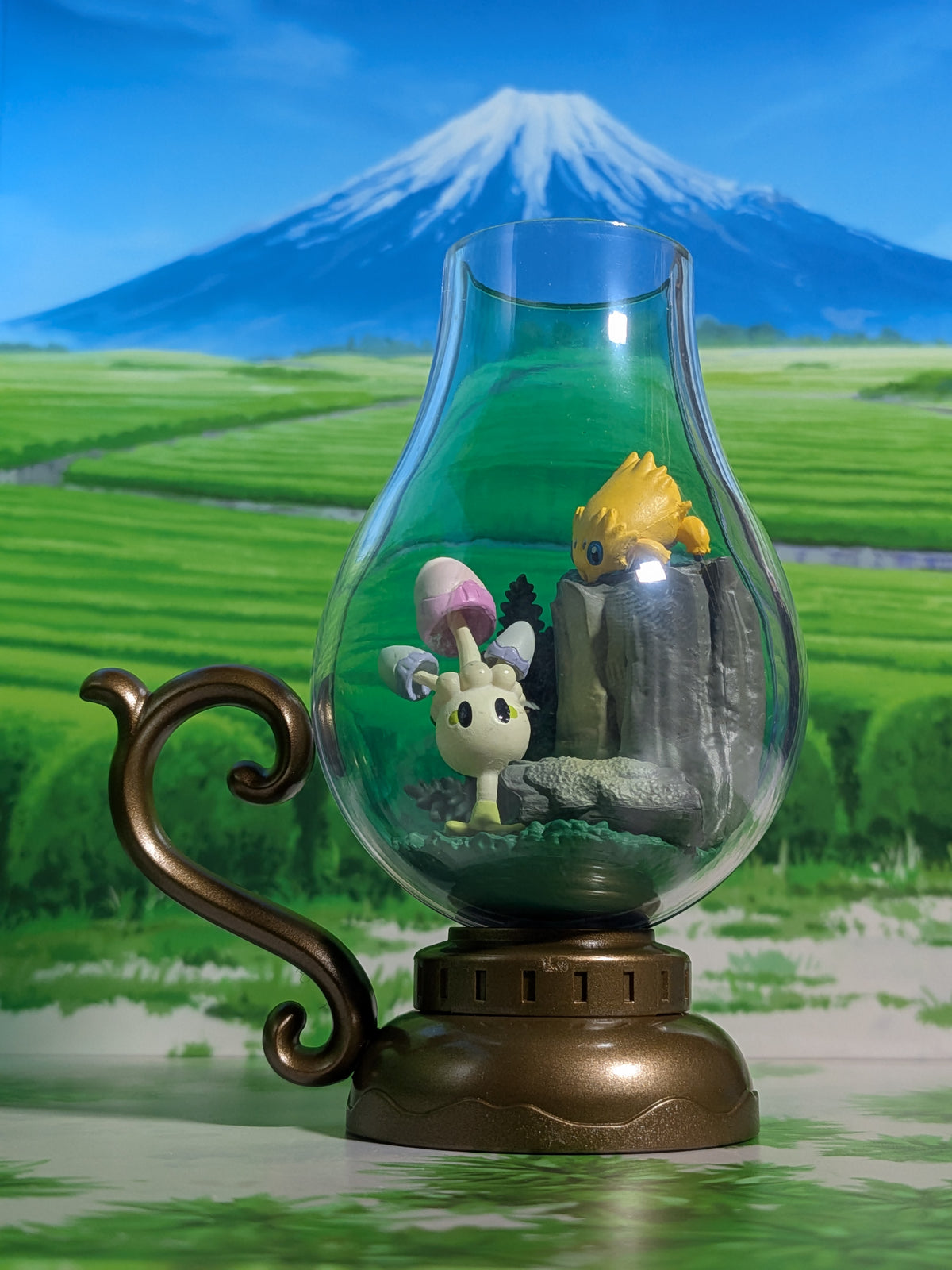 Re-Ment Pokémon Lantern Diorama - Spododo & Statitik / Morelull & Joltik (~10 cm)