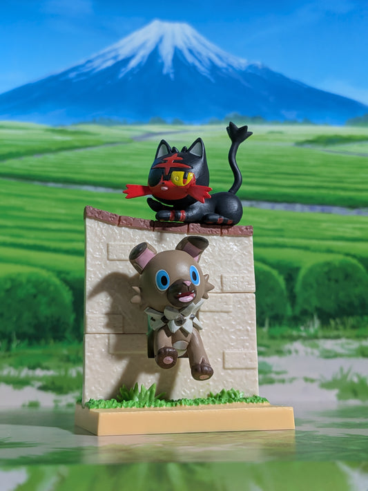 Re-Ment Pokémon - Flamiaou & Rocabot | Litten & Rockruff | Nyabby & Iwanko - Welcome Home Collection