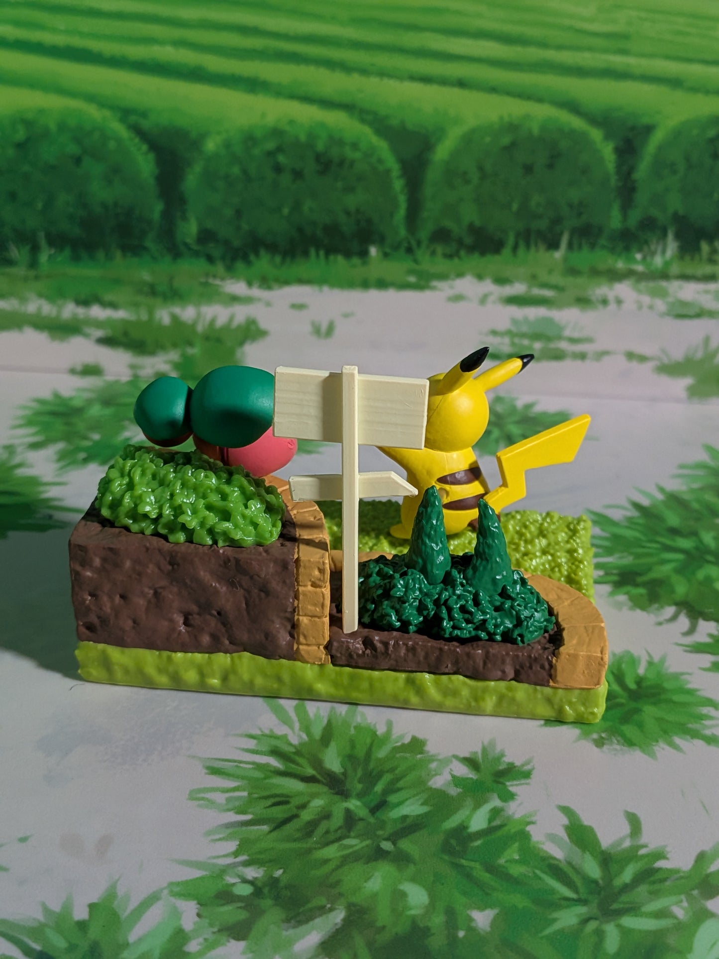 Re-Ment Pokémon - Pikachu & Granivol / Hoppip - Pokémon Garden