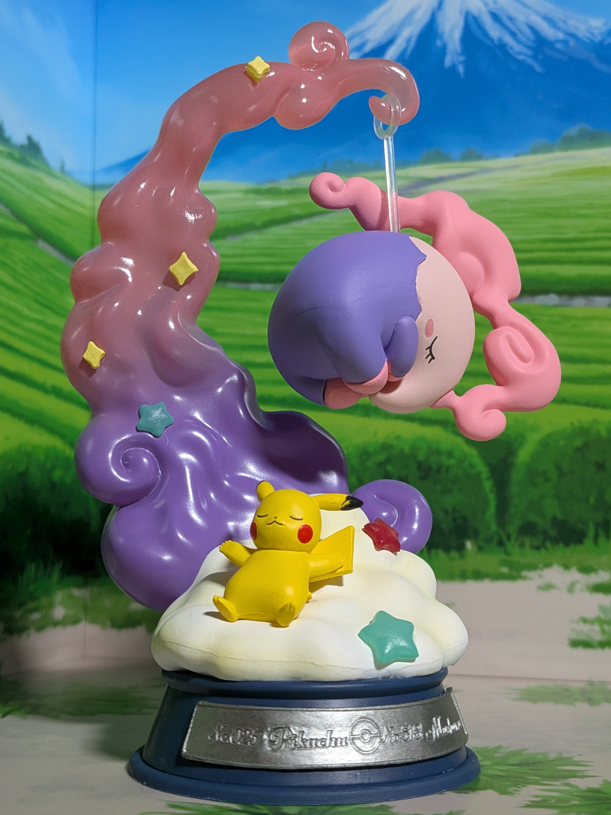 Re-Ment Pokémon Swing Vignette Collection Vol.4 - Pikachu & Mushana | Musharna (~10cm)