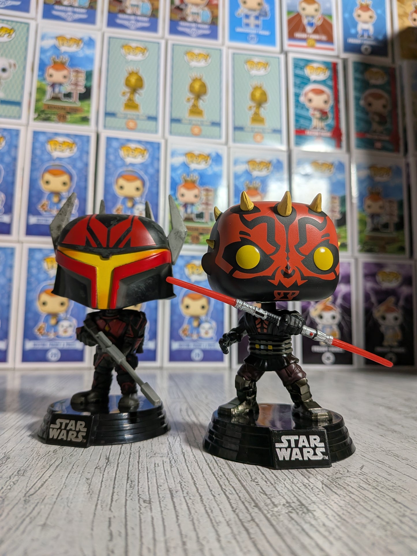 Funko Pop Star Wars - Darth Maul &amp; Gar Saxon (Leuchtend/Beschädigte Verpackung/Geöffnet)
