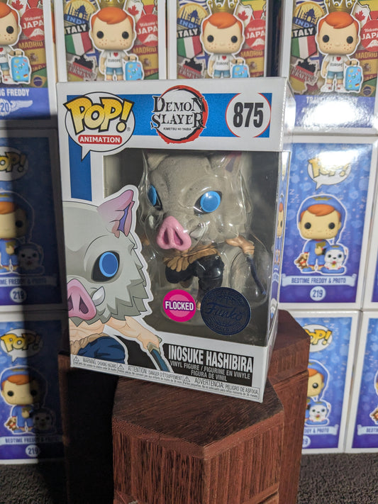Funko pop 875 : Inosuke Hashibira (Flocked)