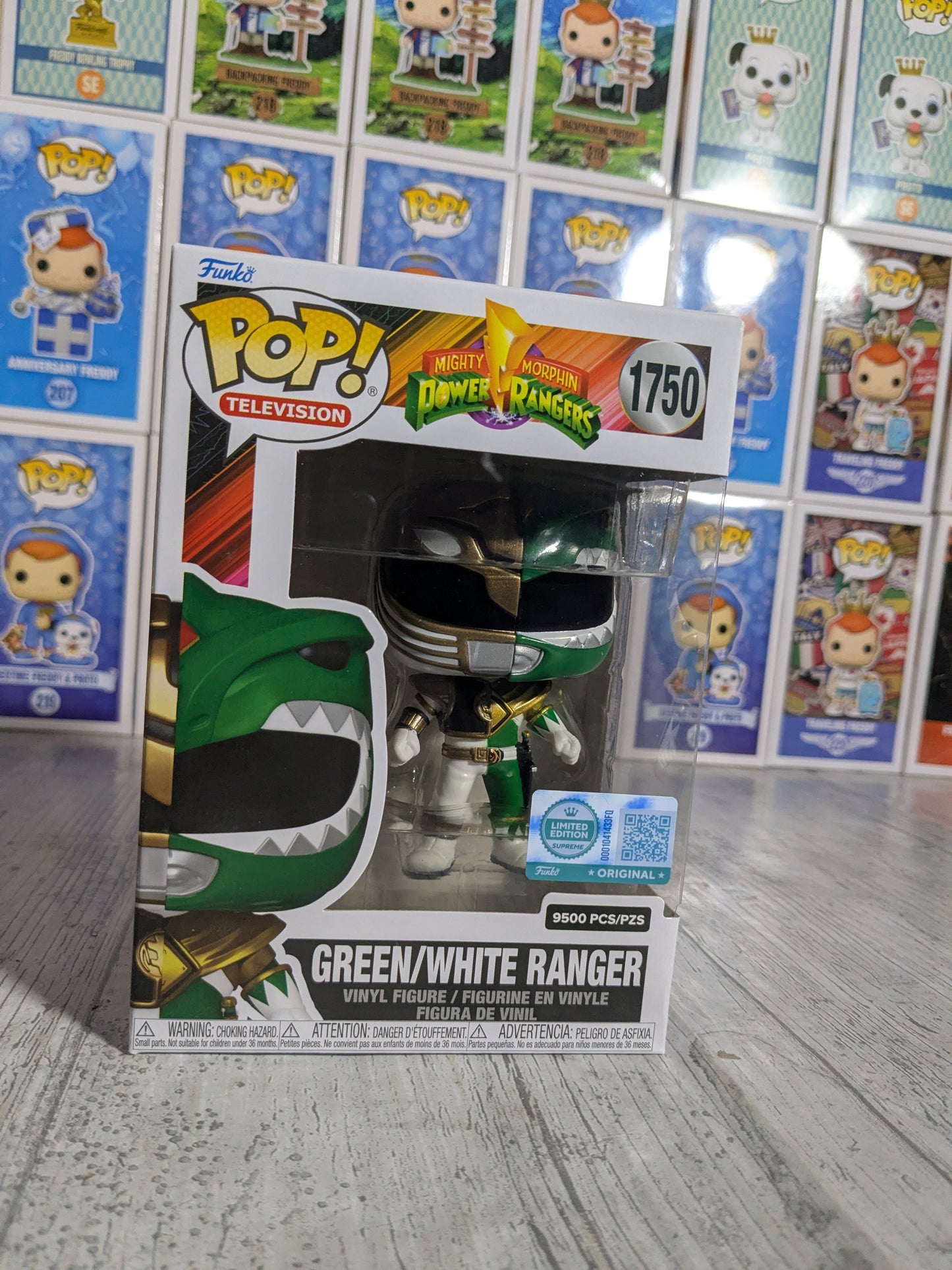 Funko pop Power Rangers Mighty Morphin #1750 - Green / White Ranger (9500PCS)