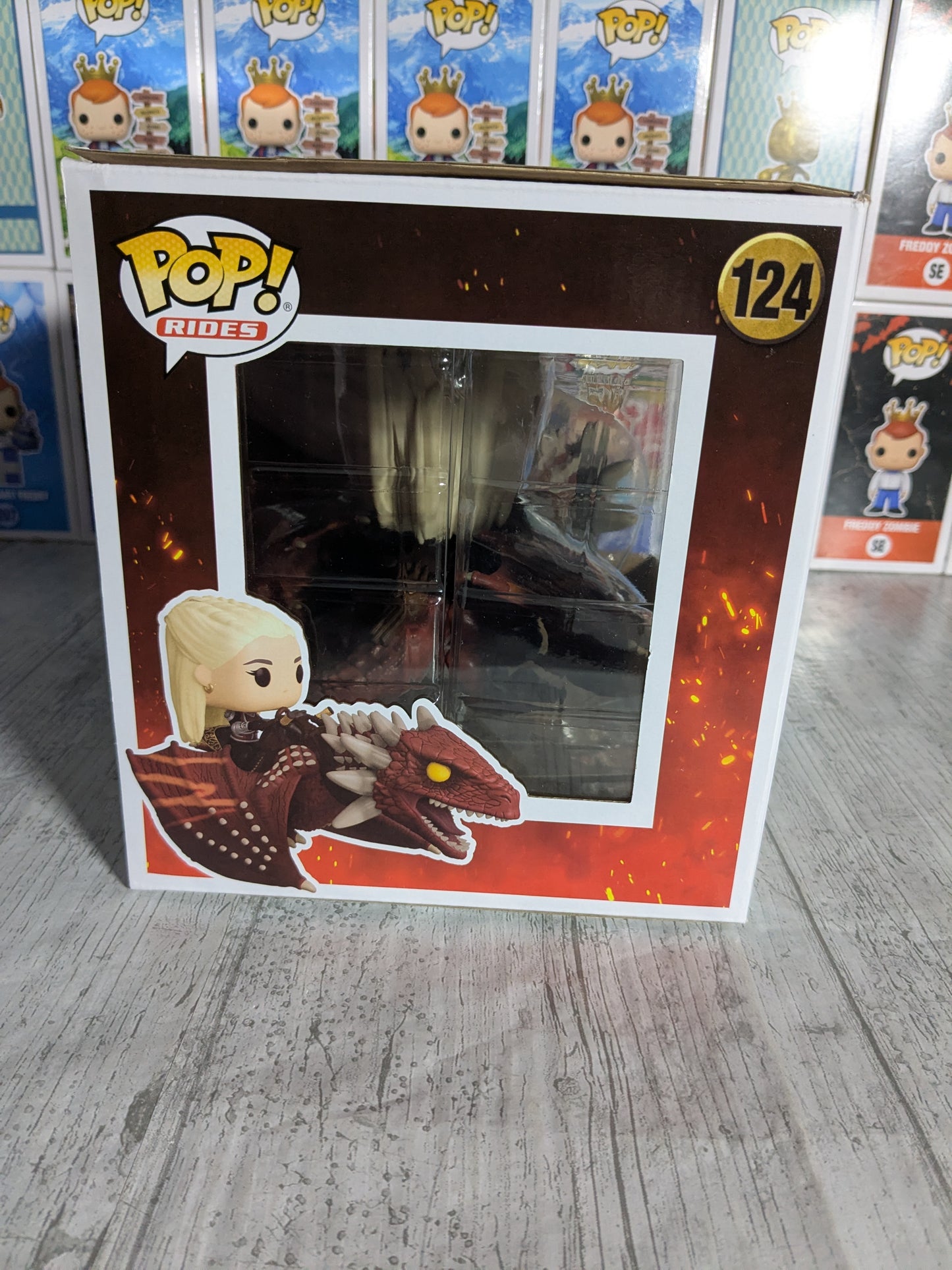 Funko pop House of the Dragon #124 - Rhaenys Targaryen with Meleys (Opened/Damaged Box)
