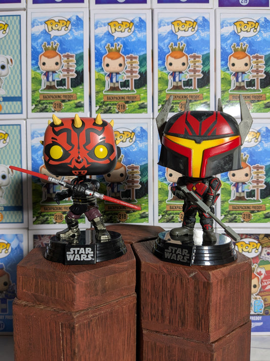 Funko pop : Darth Maul & Gar Saxon (Glow/Damaged Box/Opened)